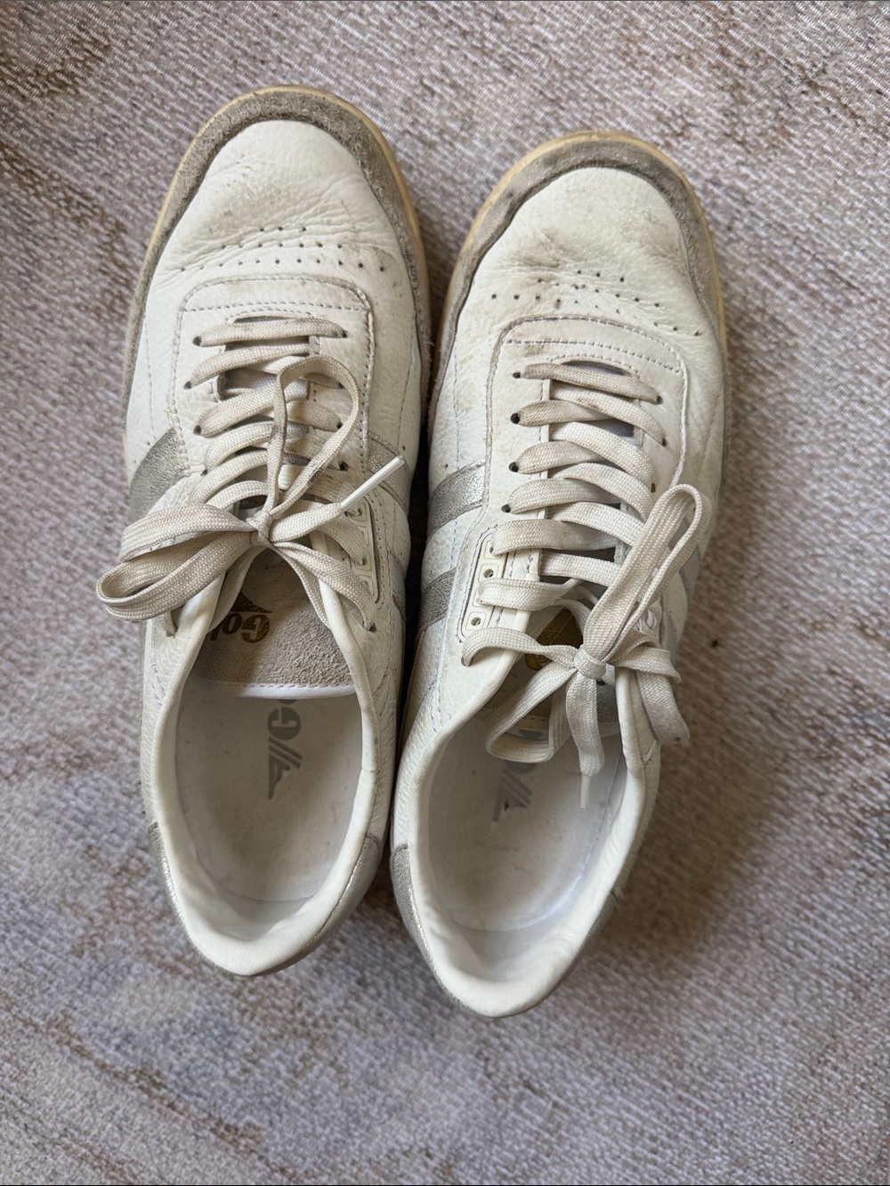 Gola Men's Cream and Tan Low-Top Sneakers